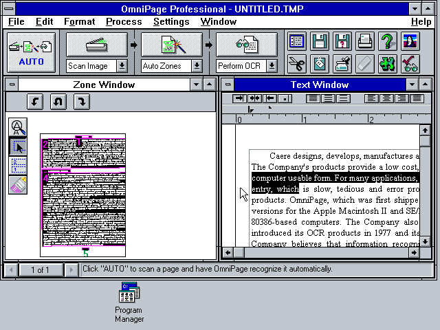 OmniPage Pro 5 - OCR